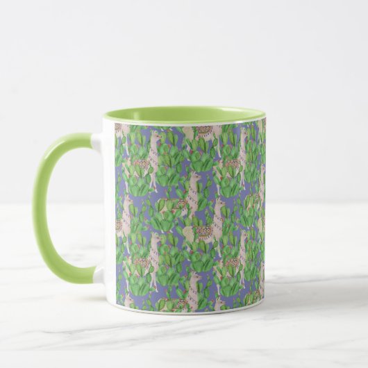 Waterverf Llama en Catus Pattern Mok (Links)