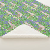 Waterverf Llama en Catus Pattern Sherpa Deken (3/4)