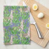 Waterverf Llama en Catus Pattern Theedoek (Quarter Fold)