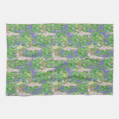 Waterverf Llama en Catus Pattern Theedoek (Horizontaal)