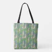 Waterverf Llama en Catus Pattern Tote Bag (Achterkant)