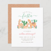 Waterverf Llama Fiesta kinderen Birthday (Voorkant / Achterkant)