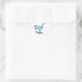 Waterverf Llama in blauwe trui Ster Sticker (Tas)