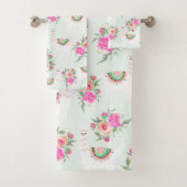 Waterverf Llama is op de munt Bad Handdoek (Insitu)