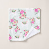 Waterverf Llama is op de munt Bad Handdoek (Wasdoekje)