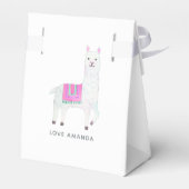 Waterverf Llama Kinderen Birthday Party Bedankdoosjes (Achterkant)