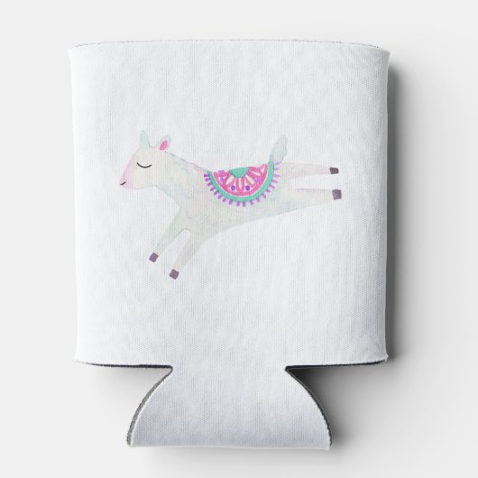 Waterverf Llama Kinderen Birthday Party Blikjeskoeler (Achterkant)