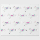 Waterverf Llama Kinderen Birthday Party Cadeaupapier (Vlak)