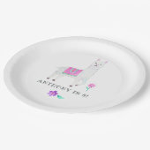 Waterverf Llama Kinderen Birthday Party Papieren Bordje (Gekanteld)