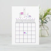 Waterverf Llama met het thema Baby shower Bingo Kaart (Staand voorkant)