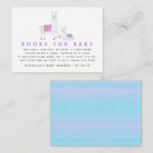 Waterverf Llama - themed Baby shower Books for Bab Informatiekaartje (Voorkant / Achterkant)