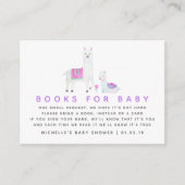 Waterverf Llama - themed Baby shower Books for Bab Informatiekaartje (Voorkant)