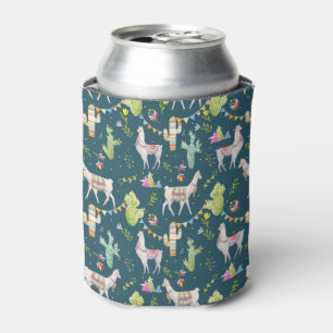 Waterverf Llama-vlagpatroon Blikjeskoeler