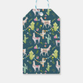 Waterverf Llama-vlagpatroon Cadeaulabel (Achterkant)