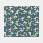 Waterverf Llama-vlagpatroon Fleece Deken (Voorkant (Horizontaal))