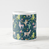 Waterverf Llama-vlagpatroon Grote Koffiekop (Voorkant)