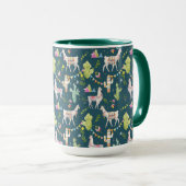 Waterverf Llama-vlagpatroon Mok (Voorkant rechts)