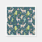 Waterverf Llama-vlagpatroon Servet (Voorkant)