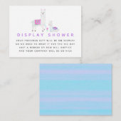 Waterverf Llama-vormig Baby shower Display Shower Informatiekaartje (Voorkant / Achterkant)