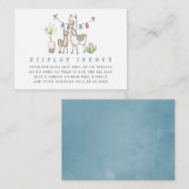 Waterverf Llama-vormig Baby shower Display Shower Informatiekaartje (Voorkant / Achterkant)