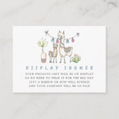 Waterverf Llama-vormig Baby shower Display Shower Informatiekaartje (Voorkant)