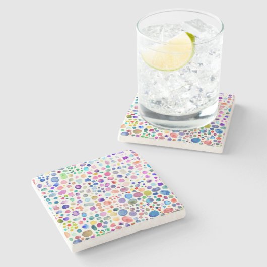 Waterverf lobby stenen onderzetter (Zijkant)