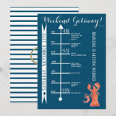 Waterverf Lobster Bachelorette Weekend Getaway Kaart (Voorkant / Achterkant)