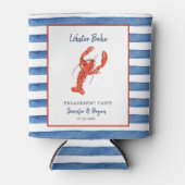 Waterverf Lobster Bake Engagement party Blikjeskoeler (Voorkant)