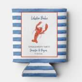 Waterverf Lobster Bake Engagement party Blikjeskoeler (Achterkant)