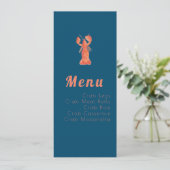 Waterverf Lobster Crawfish Nautisch menu (Staand voorkant)