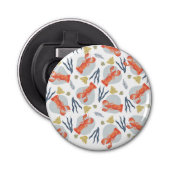 Waterverf Lobster Crustacean Beach Sand Dollars Button Flesopener (Voorkant)