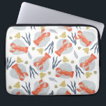 Waterverf Lobster Crustacean Beach Sand Dollars Laptop Sleeve<br><div class="desc">Ontwerp met Beach Thema Hand Drawn Botanical Art en Waterverf Lobster</div>