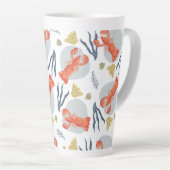 Waterverf Lobster Crustacean Beach Sand Dollars Latte Mok (Rechterhoek)