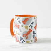 Waterverf Lobster Crustacean Beach Sand Dollars Mok (Voorkant links)