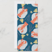 Waterverf Lobster Crustacean Botanical Menu (Achterkant)