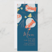 Waterverf Lobster Crustacean Botanical Menu (Voorkant)