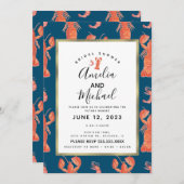 Waterverf Lobster Garnalen Vrijgezellenfeest Kaart (Voorkant / Achterkant)