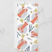 Waterverf Lobster Nautical Botanical Menu (Achterkant)