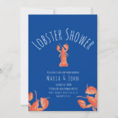 Waterverf Lobster Party Baby shower Crab Blue Kaart (Voorkant)