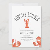 Waterverf Lobster Party Baby shower Crab Boil Aankondiging (Voorkant)