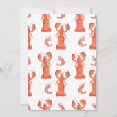Waterverf Lobster Party Baby Shower-uitnodigingen Aankondiging (Achterkant)
