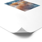 Waterverf Locomotive Train AI Art Poster (Hoek)