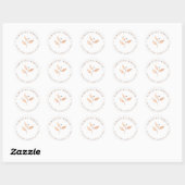 Waterverf logo laat Ronde Return-adreslabel achter Sticker (Vel)