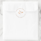 Waterverf logo laat Ronde Return-adreslabel achter Sticker (Tas)