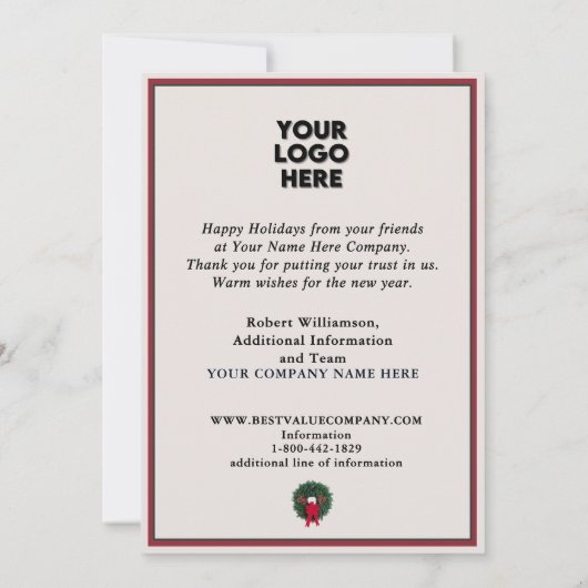 WATERVERF LOGO NAUTISCH LICHT HUIS FEESTDAGENKAART (Achterkant)