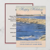 WATERVERF LOGO NAUTISCH LICHT HUIS FEESTDAGENKAART (Voorkant / Achterkant)