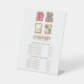 Waterverf logo Ontbijt restaurant Zakelijk Reclamebord Met Voetstuk (Voorkant)