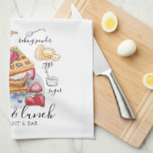 Waterverf logo Waffle restaurant Zakelijk Theedoek (Quarter Fold)