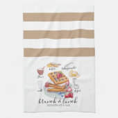 Waterverf logo Waffle restaurant Zakelijk Theedoek (Verticaal)