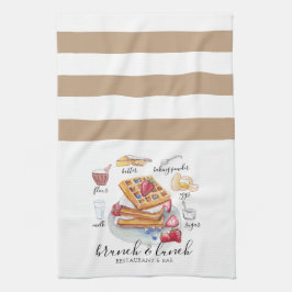 Waterverf logo Waffle restaurant Zakelijk Theedoek